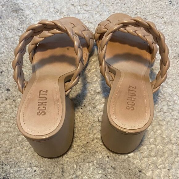 SCHUTZ Tan Braided Block Heel - Picture 7 of 10